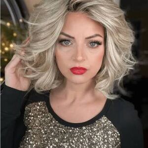 NWT Raquel Welch Editor's Pick Synthetic Wig Shaded Biscuit RL19/23SS Avg.